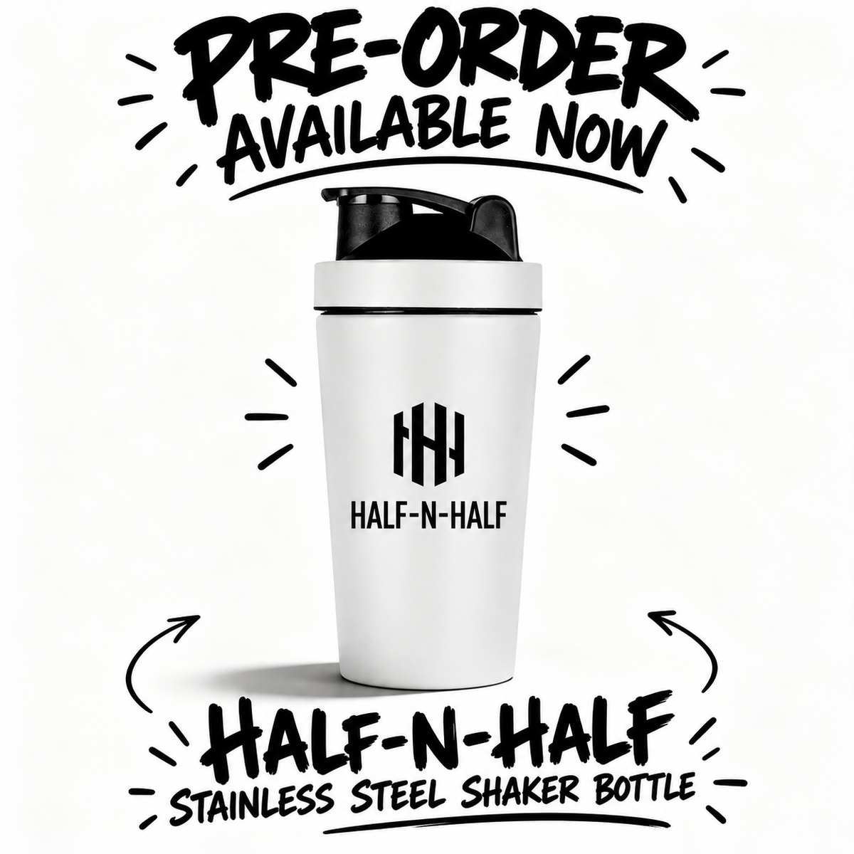 Stainless Steel Shaker Bottle (PRE-ORDER ONLY) Available to ship out on 11/15